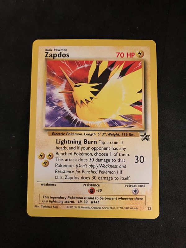 2000 Pokemon Black Star Promo Zapdos 23