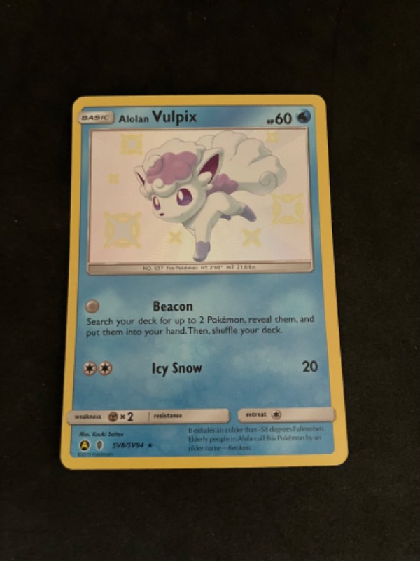 2019 Hidden Fates Shiny Vault Alolan Vulpix SV8/SV94