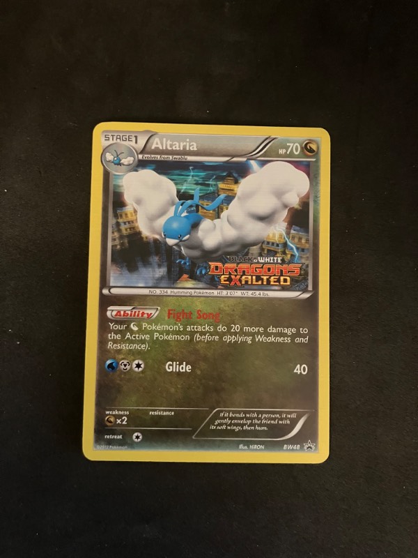 2013 Black and White Dragons Exalted Black Star Promo Altaria BW48