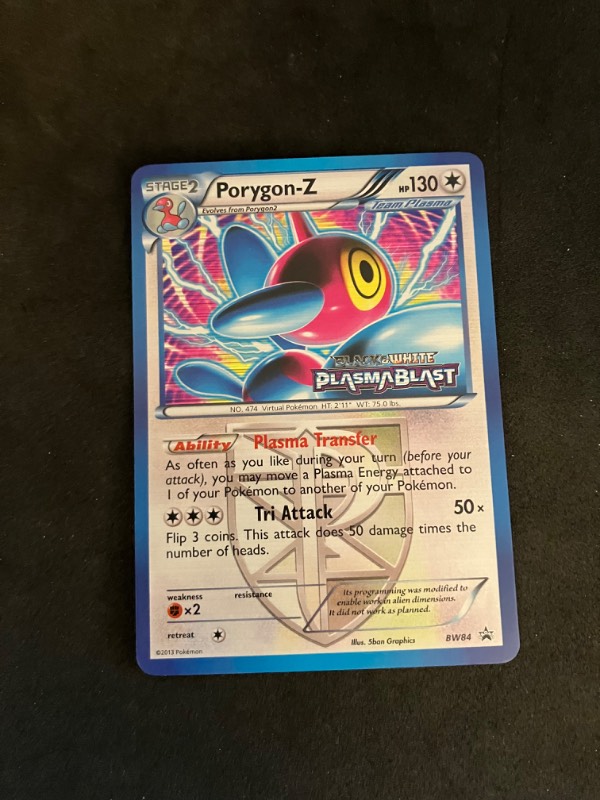 2013 Black and White Pokemon Black Star Promo Porygon-Z BW84