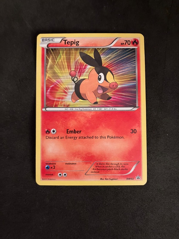 2011 Black and White Pokemon Black Star Promo Tepig BW02