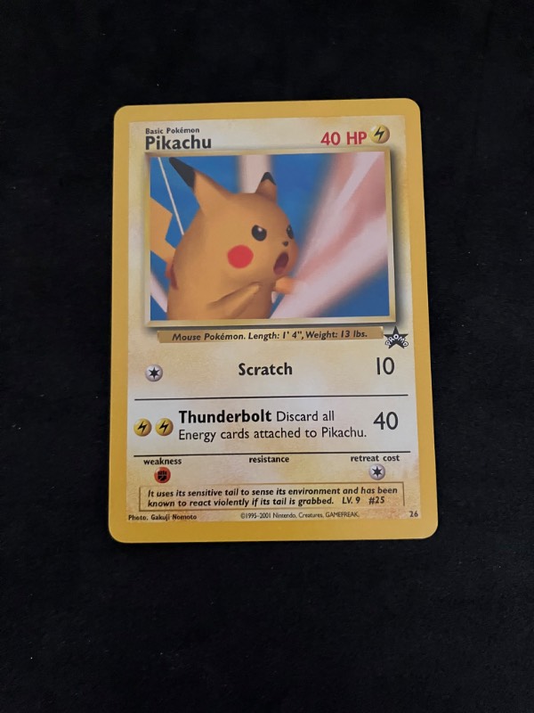 2001 Pokemon Black Star Promo Pikachu 26