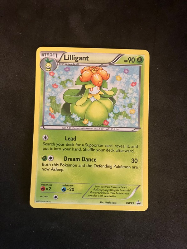 2013 Black and White Pokemon Black Star Promo Lilligant BW49