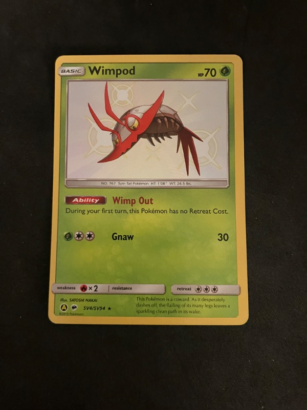 2019 Hidden Fates Shiny Vault Wimpod SV4/SV94