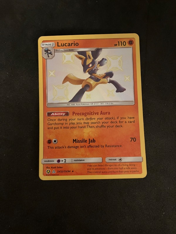 2019 Hidden Fates Shiny Vault Lucario SV22/SV94