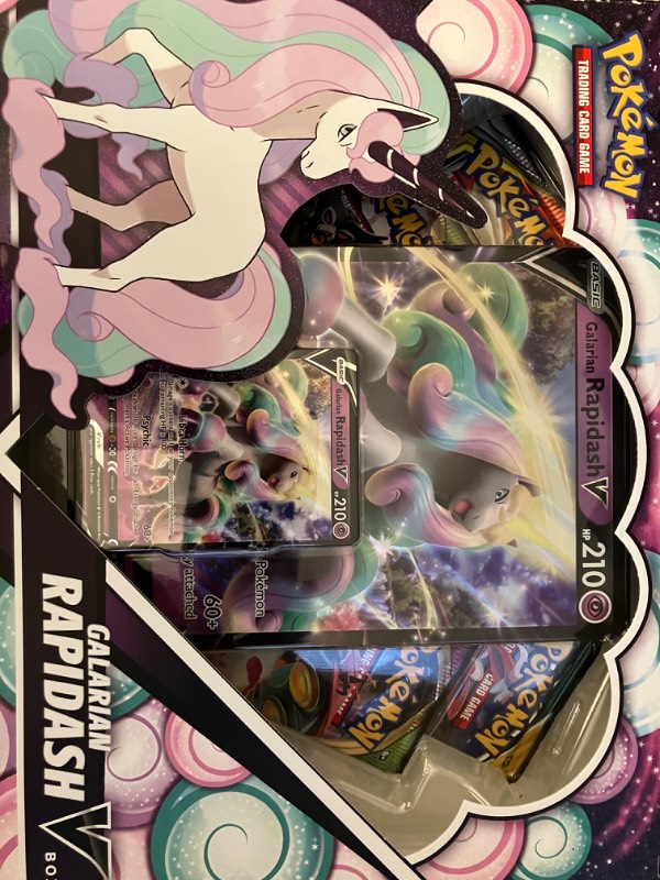 2021 English Pokemon Galarian Rapidash V Box