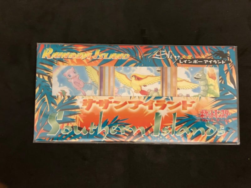 1998 Pokemon Southern Island Rainbow Island Sealed Reverse Holo Set Mew, Onix, and Pidgeot NM/MINT