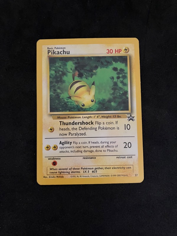 2001 Pokemon Black Star Promo Pikachu 27