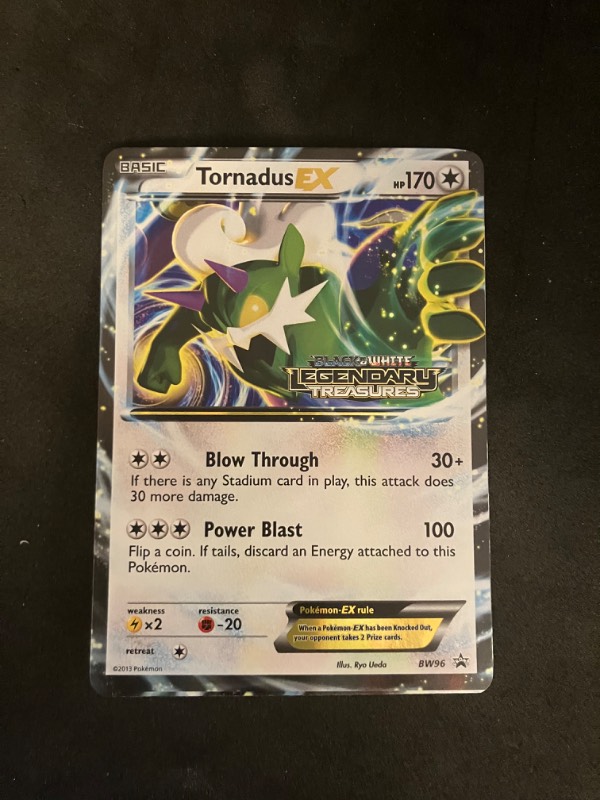 2013 Black and White Pokemon Black Star Promo Tornadus BW96