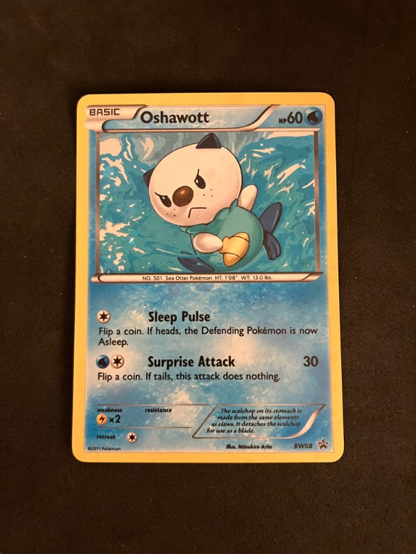 2011 Black and White Pokemon Black Star Promo Oshawott BW08