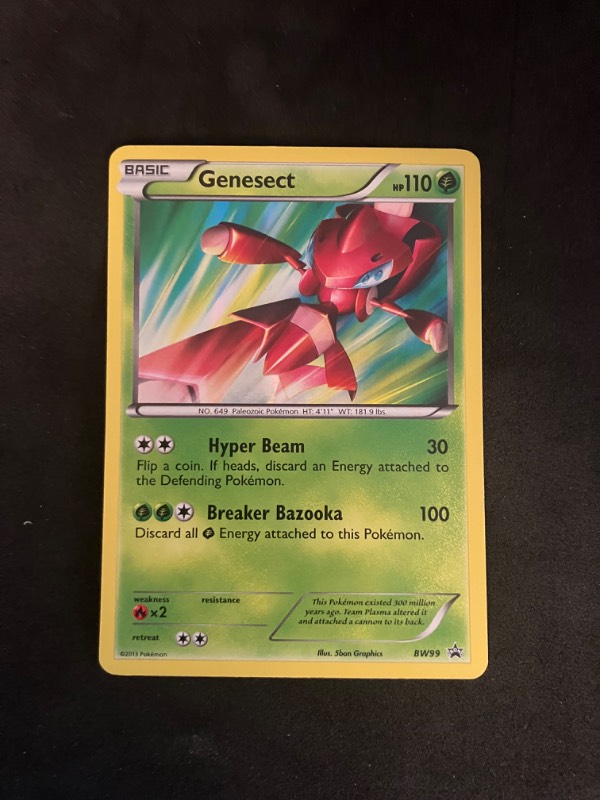 2013 Black and White Pokemon Black Star Promo Genesect BW99