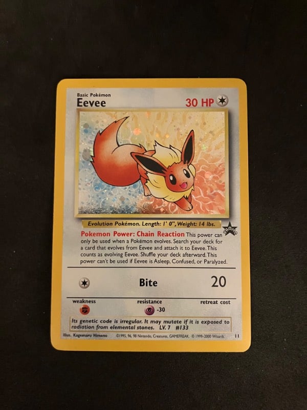 2000 Pokemon Black Star Promo Eevee 11