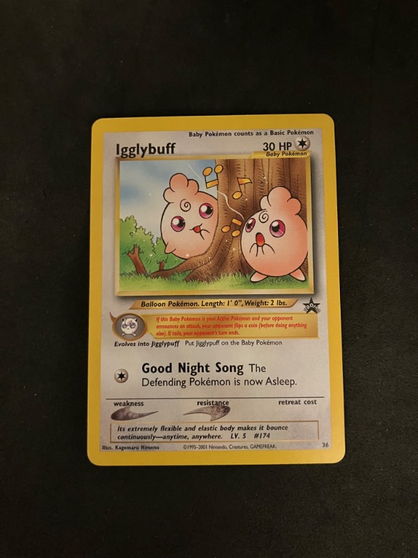 2001 Pokemon Black Star Promo Igglybuff 36