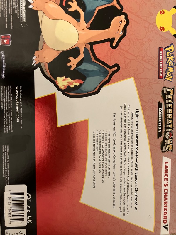 2021 English Pokemon Lance Charizard Celebrations V Box