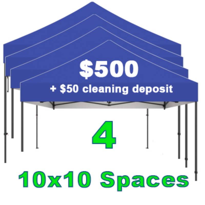 Vendor 4 Spaces 10x10 + Cleaning Deposit 
