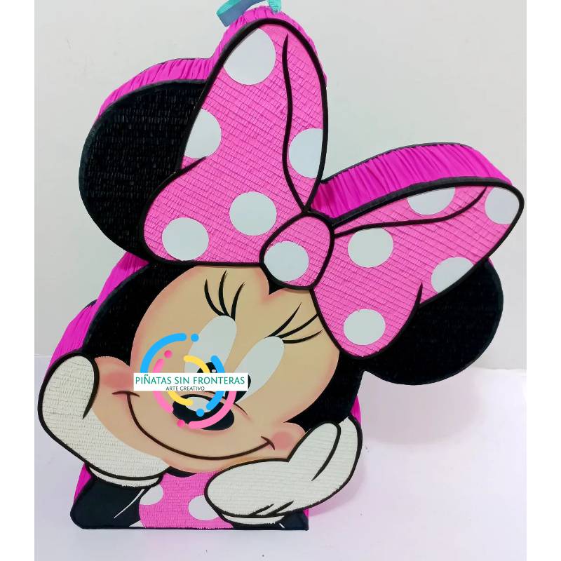 Cabeza de Minie Mouse 3 Rosa Disney 2D