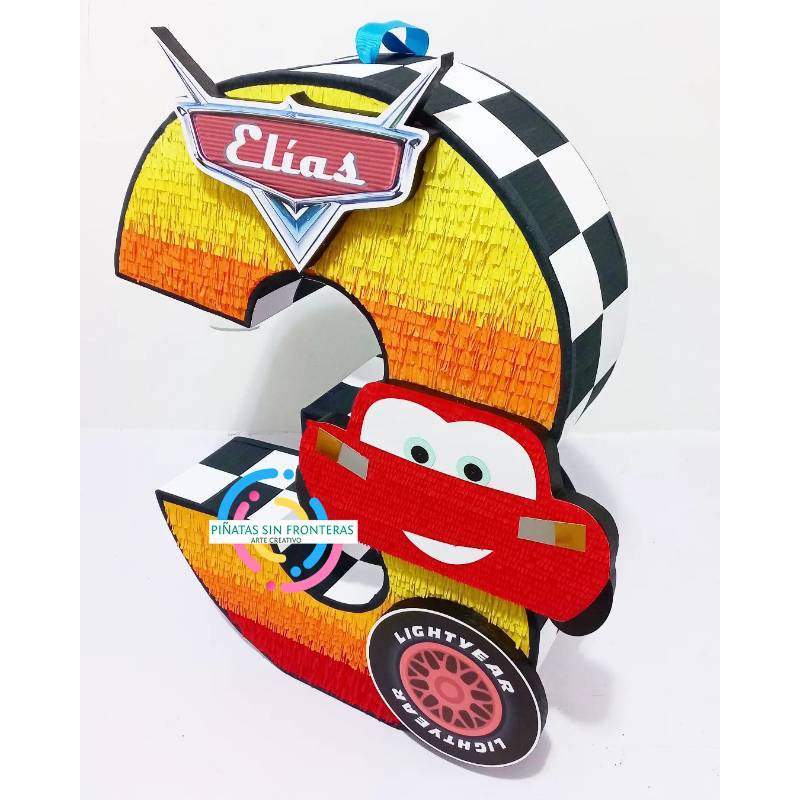 Rayo McQueen Cars Disney Número 2D