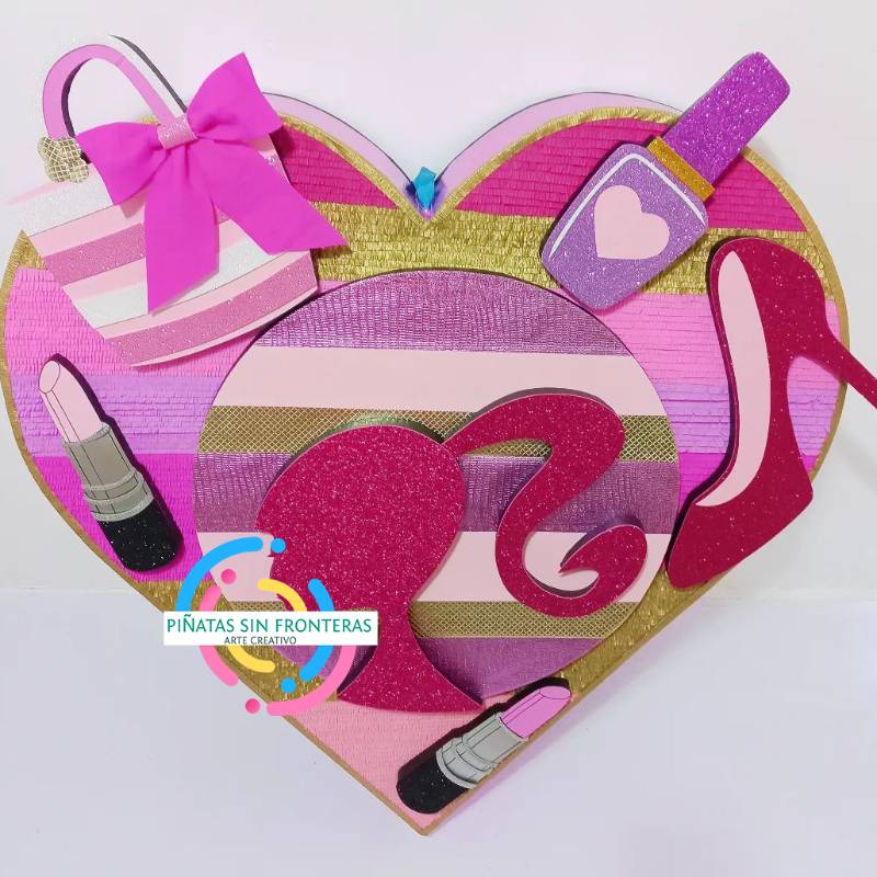 Corazón Silueta de Barbie 2D