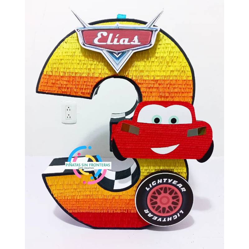 Rayo McQueen Cars Disney Número 2D