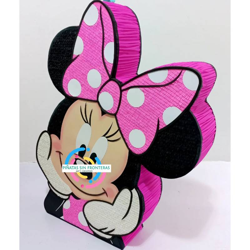 Cabeza de Minie Mouse 3 Rosa Disney 2D