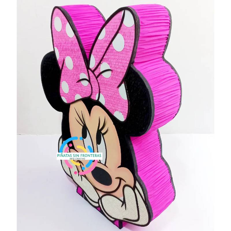 Cabeza de Minie Mouse 2 Rosa Disney 2D