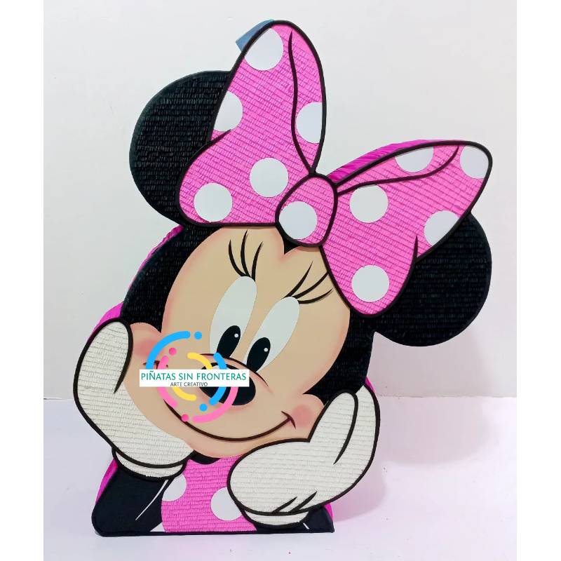 Cabeza de Minie Mouse 3 Rosa Disney 2D