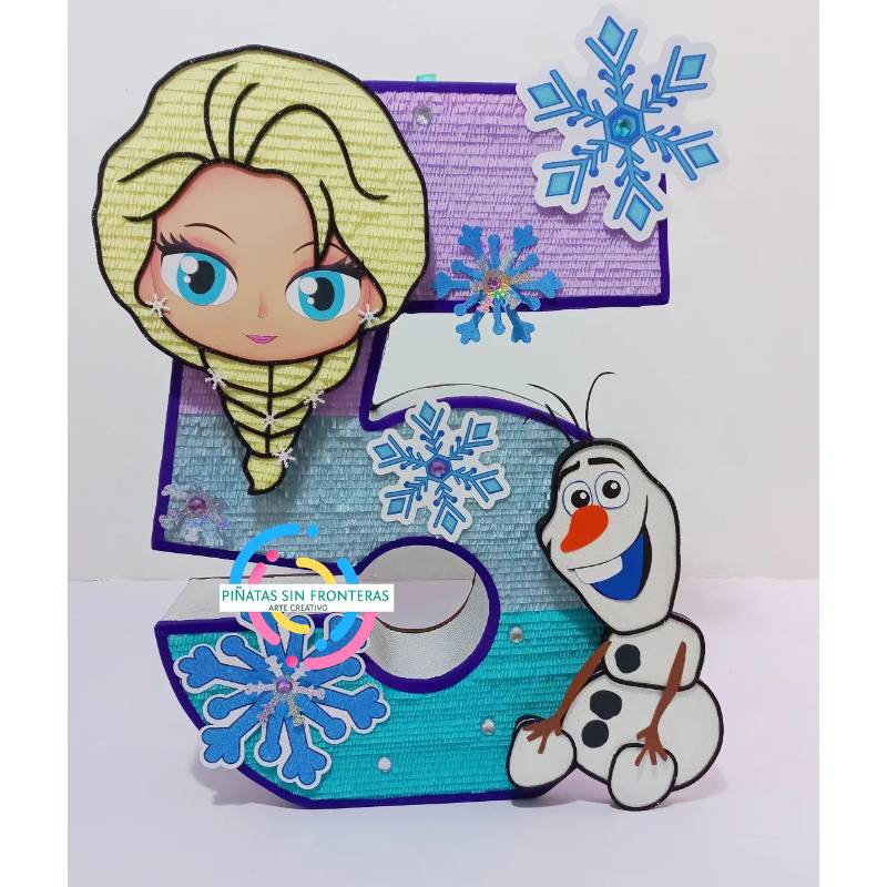 Número Frozen 1 Disney 2D