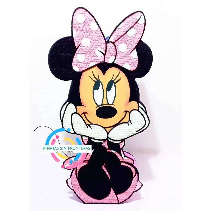 Cabeza de Minie Mouse Rosa Disney 2D