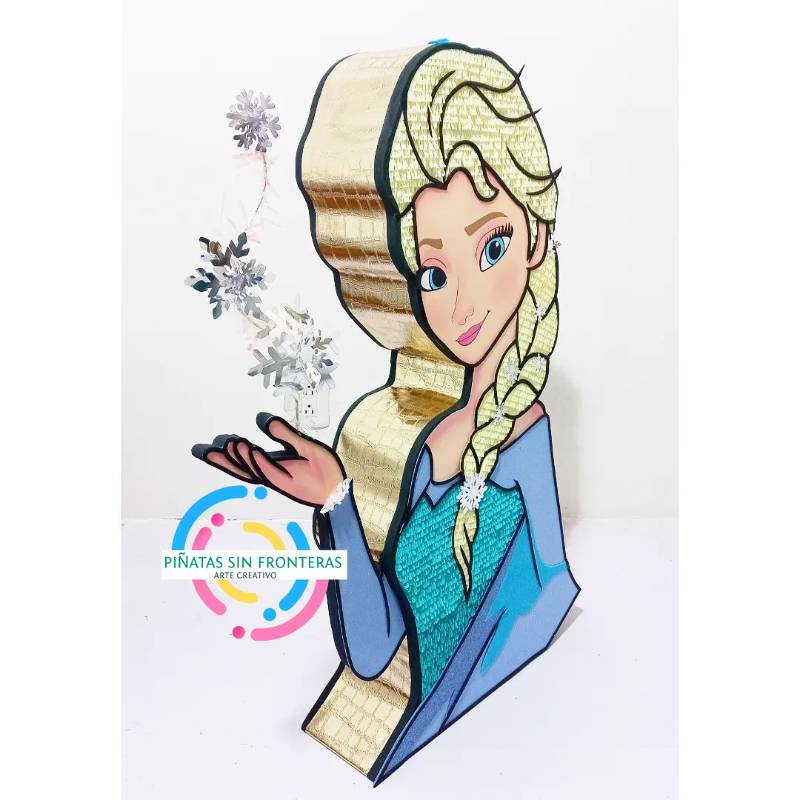 Cabeza de Princesa Elsa 1 Frozen 2D