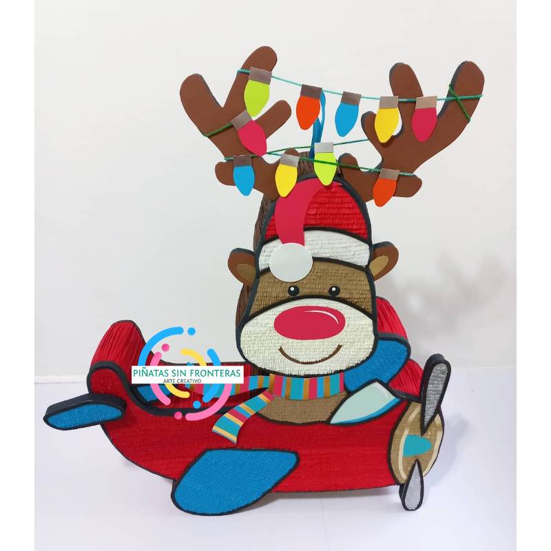Reno en Avión Navidad 2D