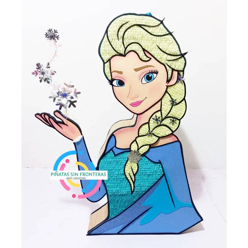 Cabeza de Princesa Elsa 1 Frozen 2D