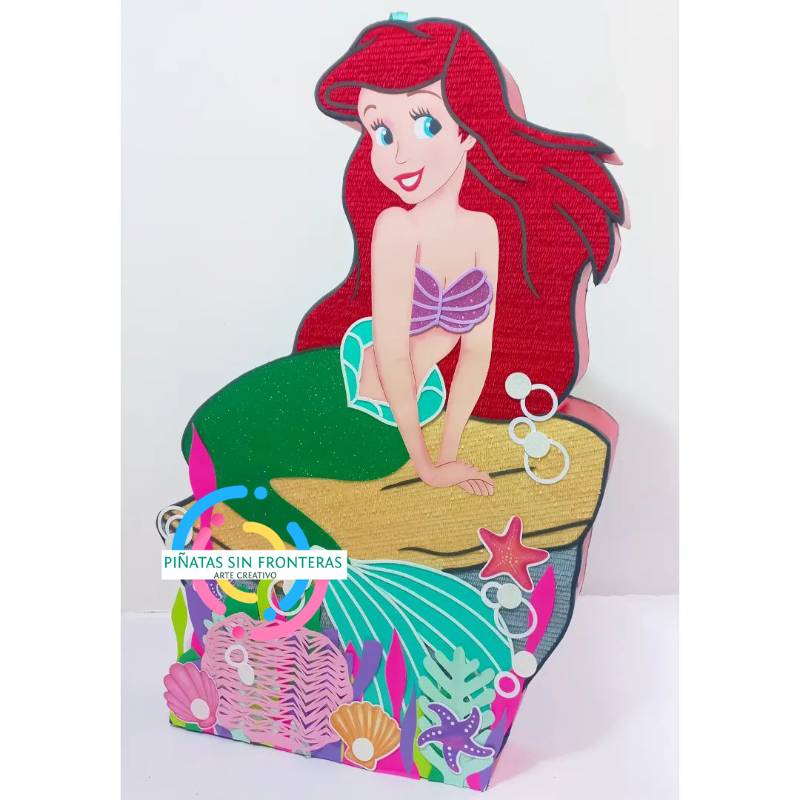 Princesa Ariel Sirenita Disney en la Piedra 2D