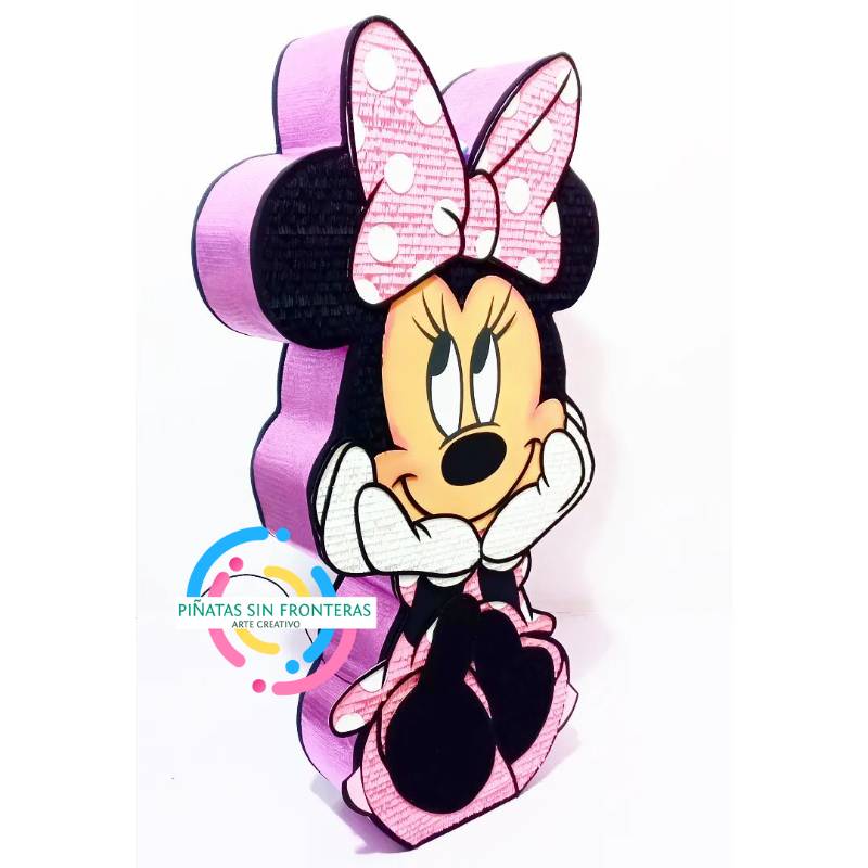 Cabeza de Minie Mouse Rosa Disney 2D