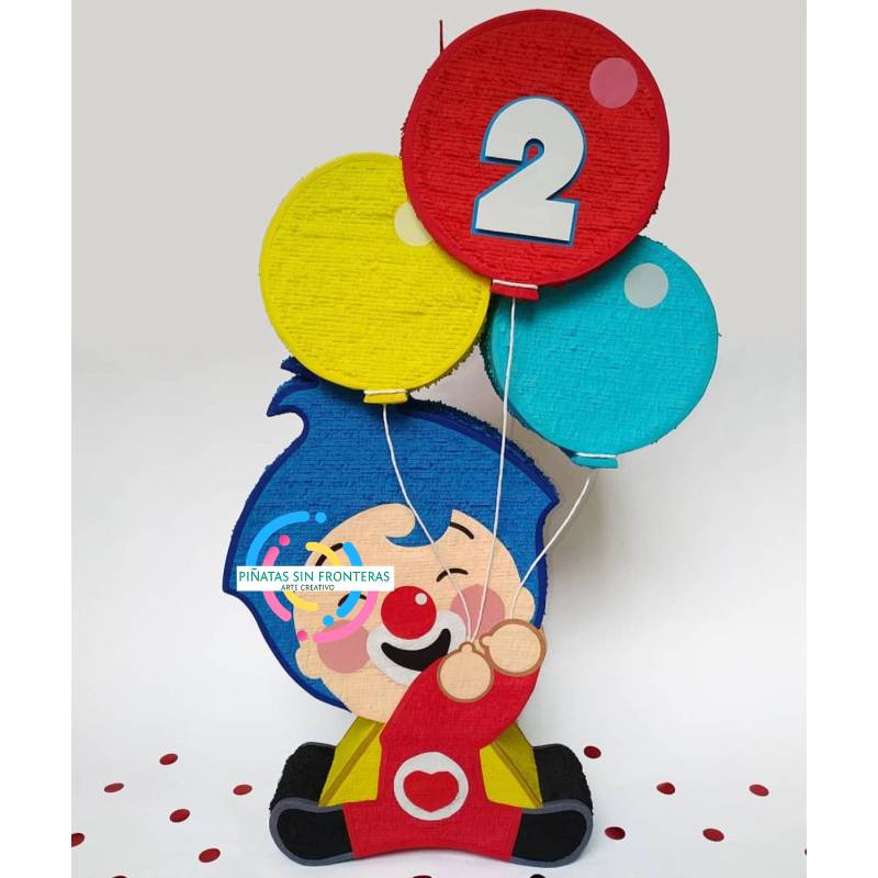 Payasito Plim Plim con Globos 2D