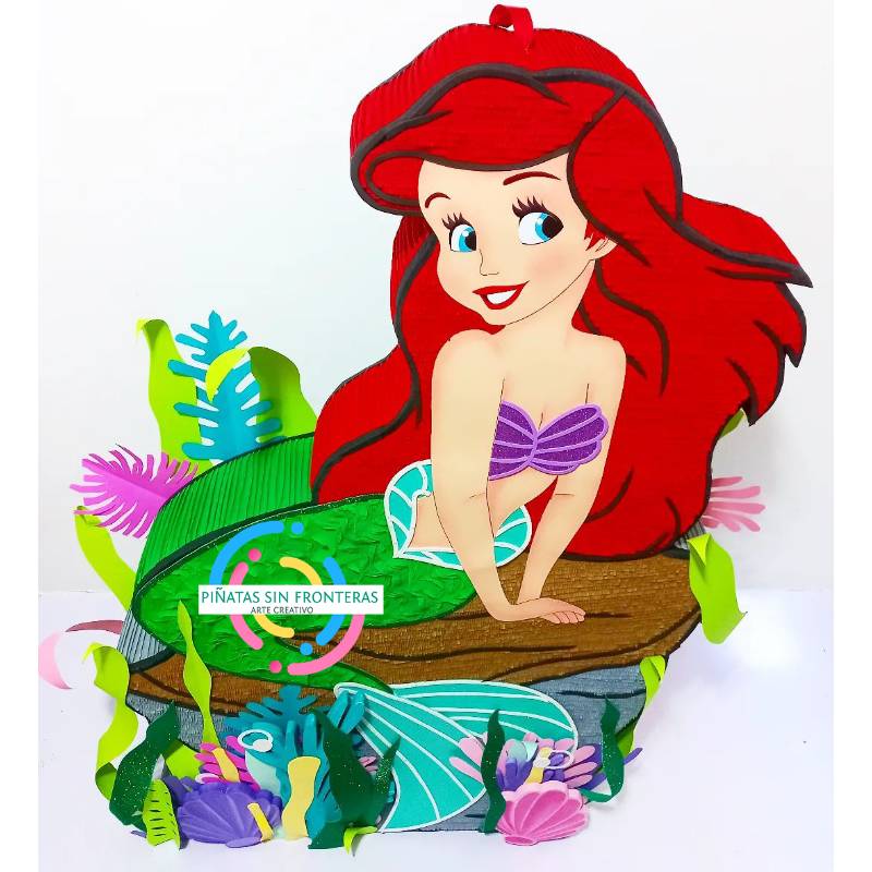 Princesa Ariel Sirenita Disney en la Piedra 2D