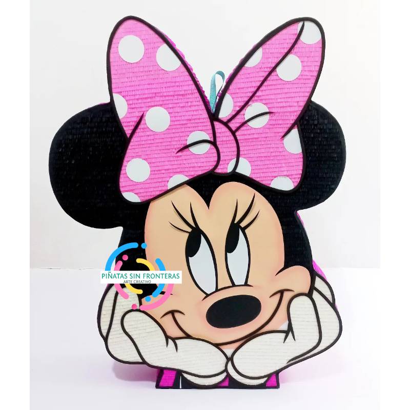 Cabeza de Minie Mouse 2 Rosa Disney 2D