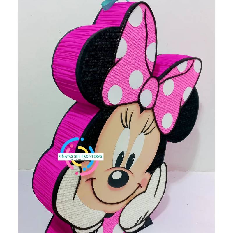 Cabeza de Minie Mouse 3 Rosa Disney 2D