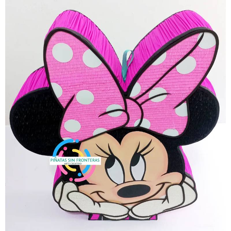 Cabeza de Minie Mouse 2 Rosa Disney 2D