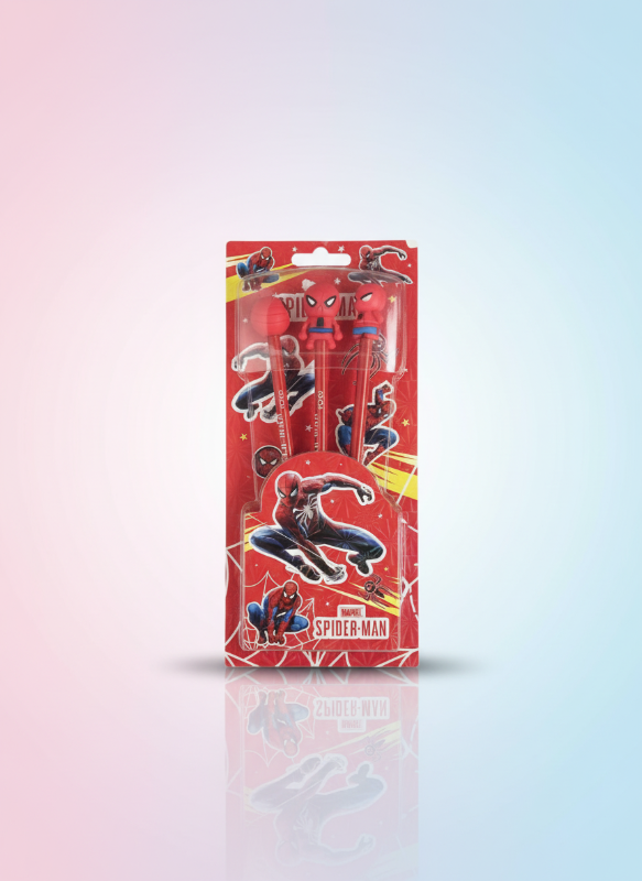 Spider man pencil set with cap