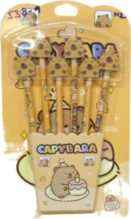 Capybara pencil & eraser