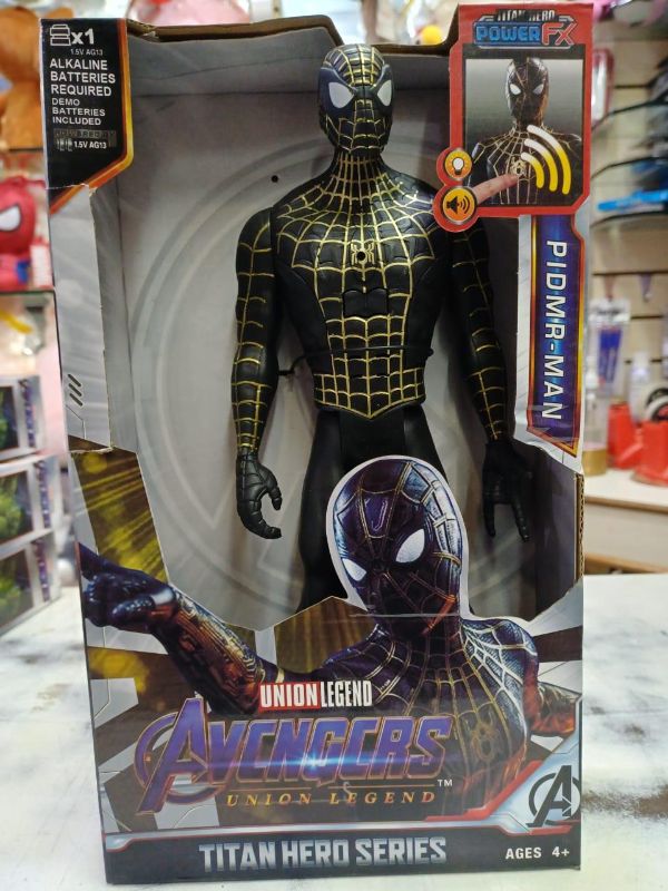 Ridhimani Union Legend Titan Hero Series 12-inch Black & Gold Spider-Man action figure toy