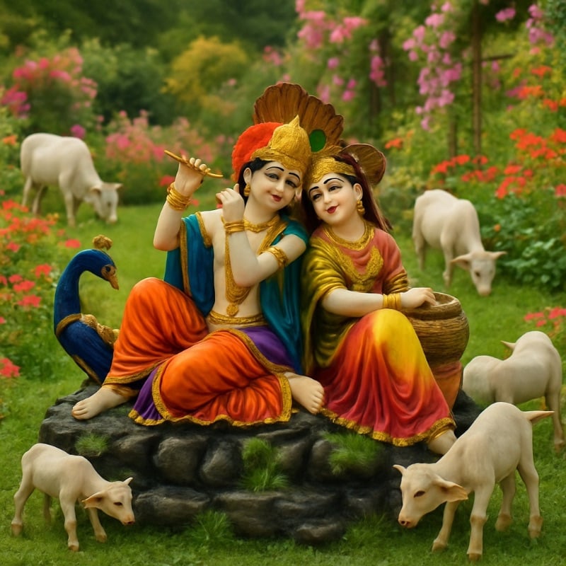 Radha Krishna sitting