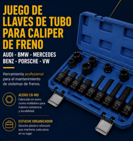 JUEGO LLAVES TUBO PARA CALIPER DE FRENO HE-RU43366