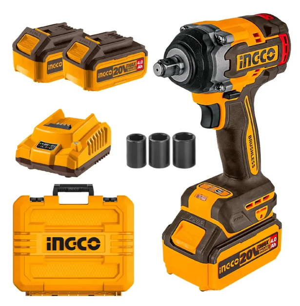 Llave Impacto Super Ingco - P20S 500N.M Brushless C/2Xbateria C/Cargador C/Maletin - Ciwli2050-4
