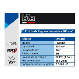 Pistola Para Engrase Neumatica y Manual DI-824404