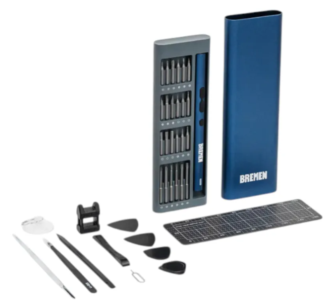 JUEGO DESTORNILLADOR PRECISION ELECTRICO (62 PZS) BREMEN® HE-8300N