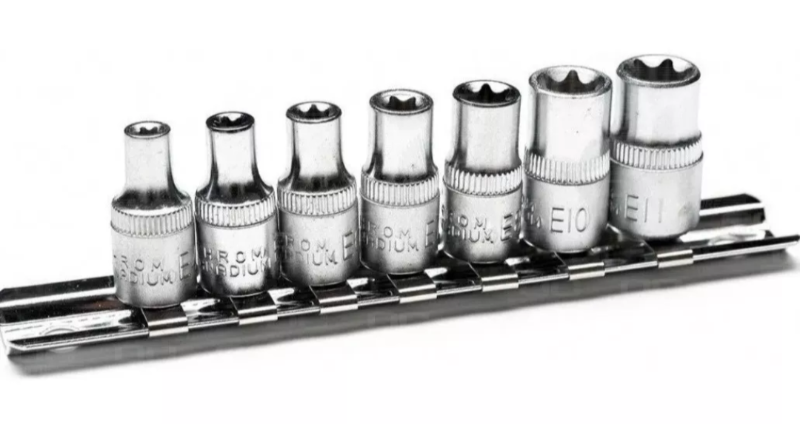 JUEGO DE TUBOS TORX HEMBRA X 7 PARA ENC 1/4 HE-RU25100