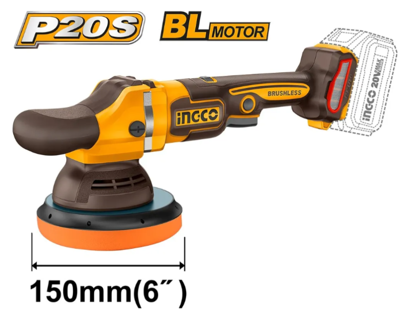 Pulidora Angular Super Ingco - P20S 150Mm Brushless S/Bateria C/Carton - Apli2015