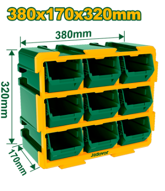 RACK PLASTICO 9 CAJAS JD-3560