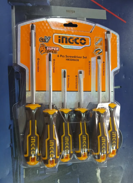 Juego Destornilladores Super Ingco Industrial - Setx6 Blister - Hksds0628